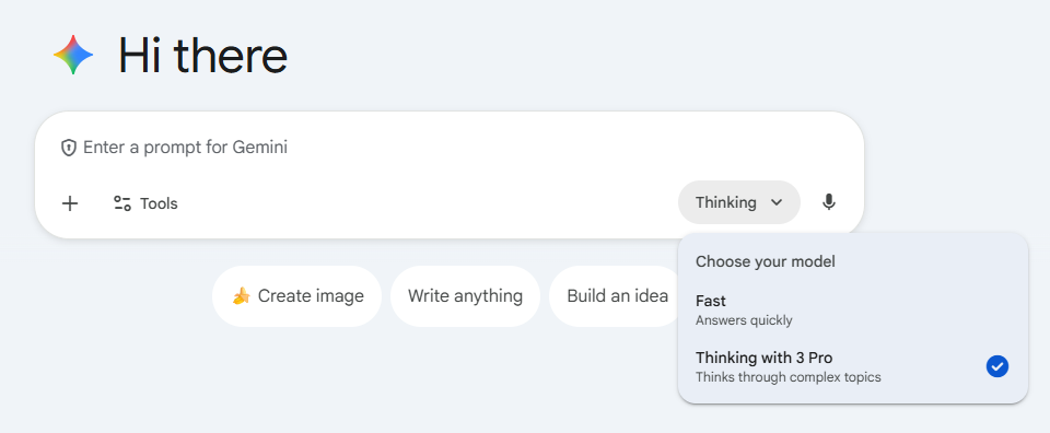Gemini APP Interface