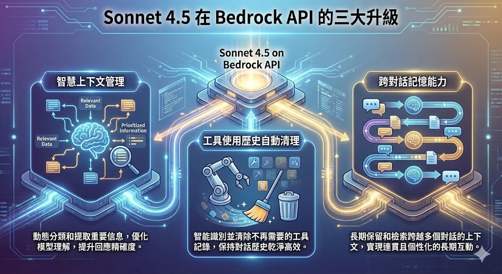 Sonnet 4.5 在 Bedrock API 的三大升級
