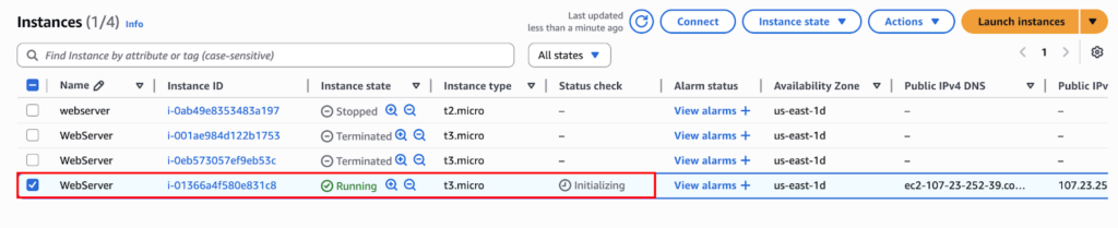 EC2 Instance Dashboard