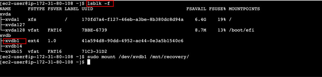 How to Change EC2 Key Pair Practical Guide elite cloud_012 | Elite Cloud Checking disk partition name