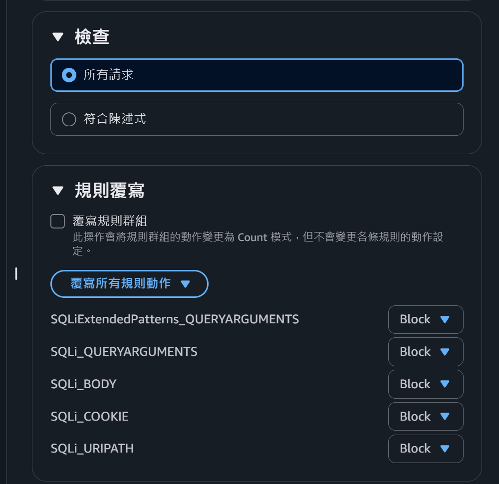 檢查所有請求，拒絕匹配的全部請求