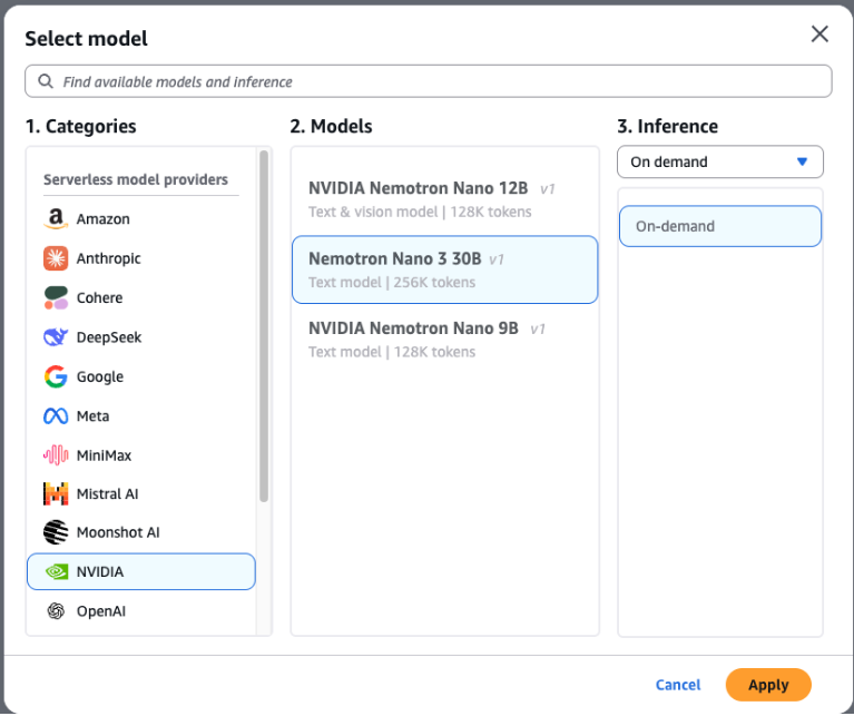 Amazon Bedrock Console