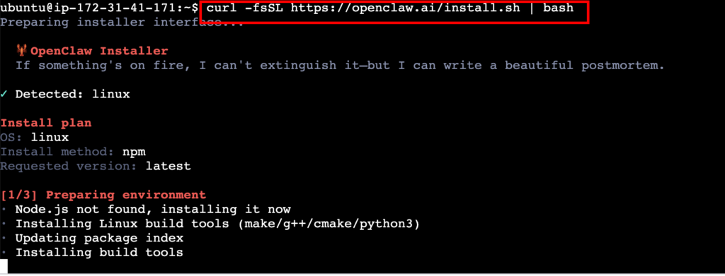 Install openclaw